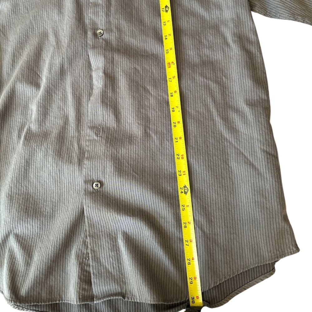 Van Heusen Shirts Mens Long Sleeve Button Down Striped Grey XL 2 pack - Picture 4 of 13